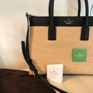 NWT!!  REDUCED! KATE SPADE Cameron Street, Straw Candace Satchel